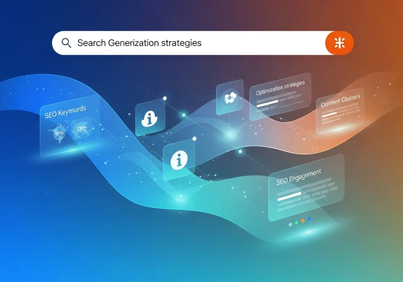 Google SGE optimization strategies with AI search visualization