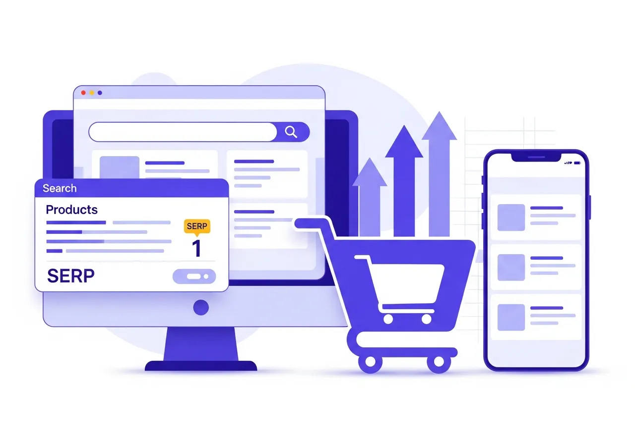 Shopify e-commerce store optimization with SEO growth and online shopping elements