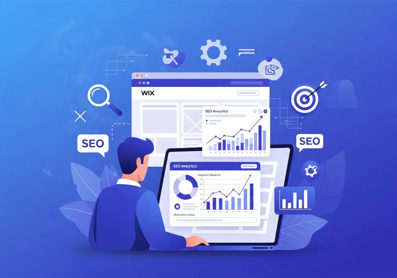 Wix SEO expert optimizing website for higher search rankings and organic traffic